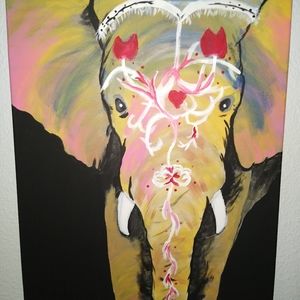 Original Painting African Elephant